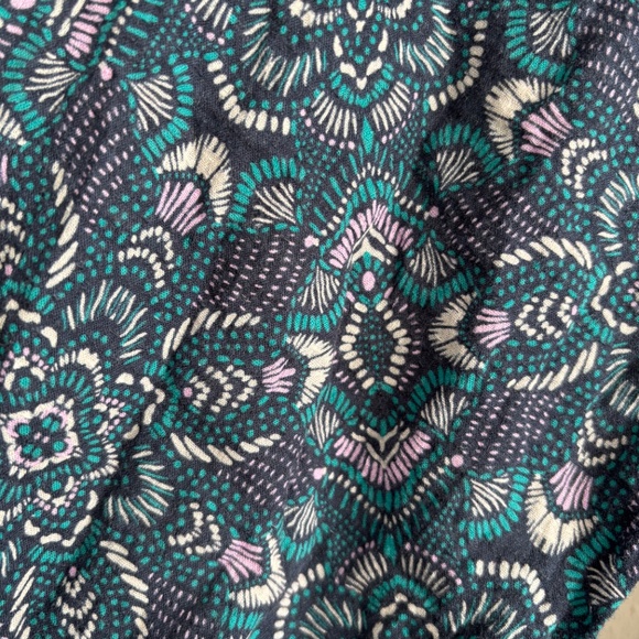 XIRENA Ambrose Belted Tiered Midi Dress Indigo Flora - Size Medium - Picture 4 of 9